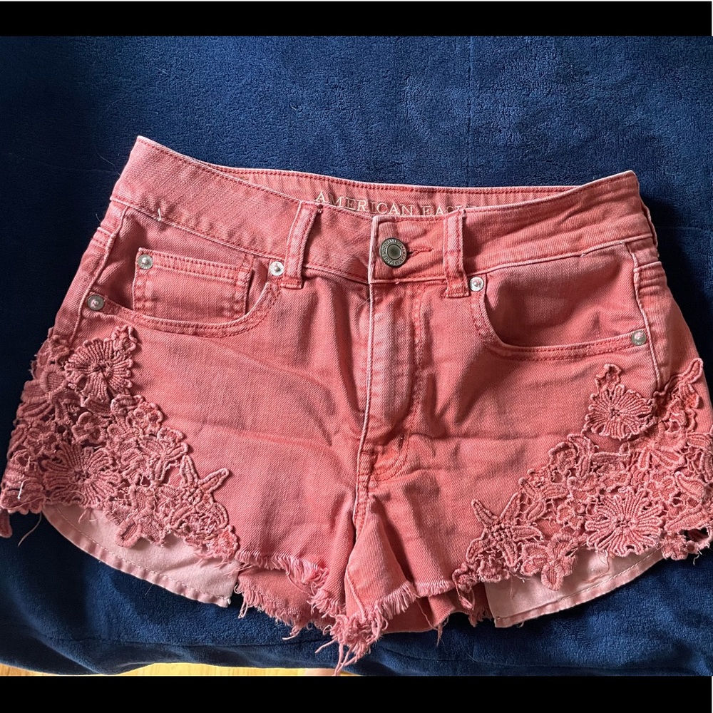 American Eagle Hi-Rise Festival Short - Orange